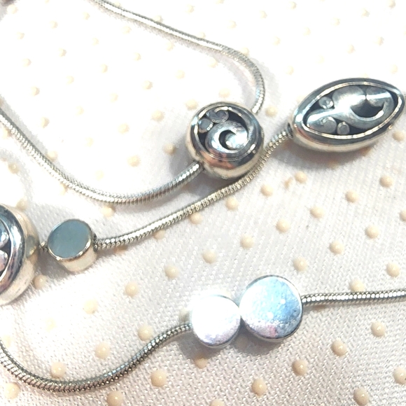 Brighton Contempo Silver Plated Long Necklace. 37" - Picture 4 of 8